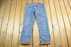 Vintage 2000s Carhartt Distressed Flannel Lined Denim Work Jeans Women's 29 x 32