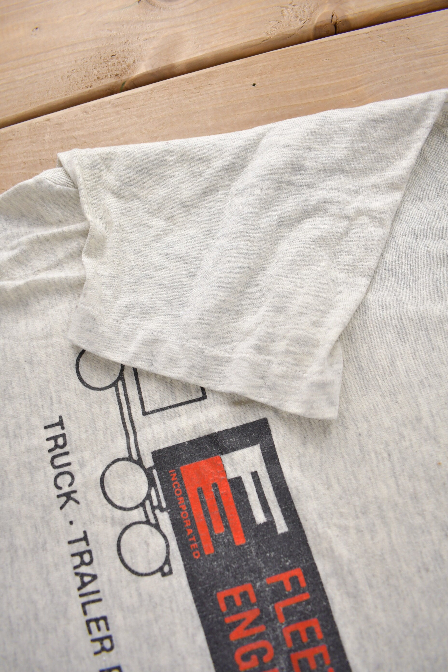Vintage 1990s Fleet Engineers Truck Trailer Products Single Stitch Graphic T Shirt Made In USA