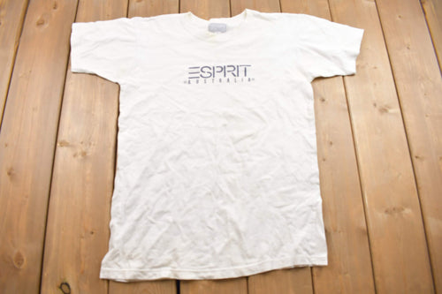 Vintage 1990s ESpirit Women's Vintage Graphic T Shirt / Stained / Vintage T Shirt / Rare Vintage / Streetwear / Single Stitch / Made In USA