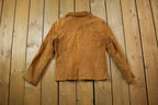 Vintage 1980s Women's Dantelli Clasp Closure Suede Leather Coat