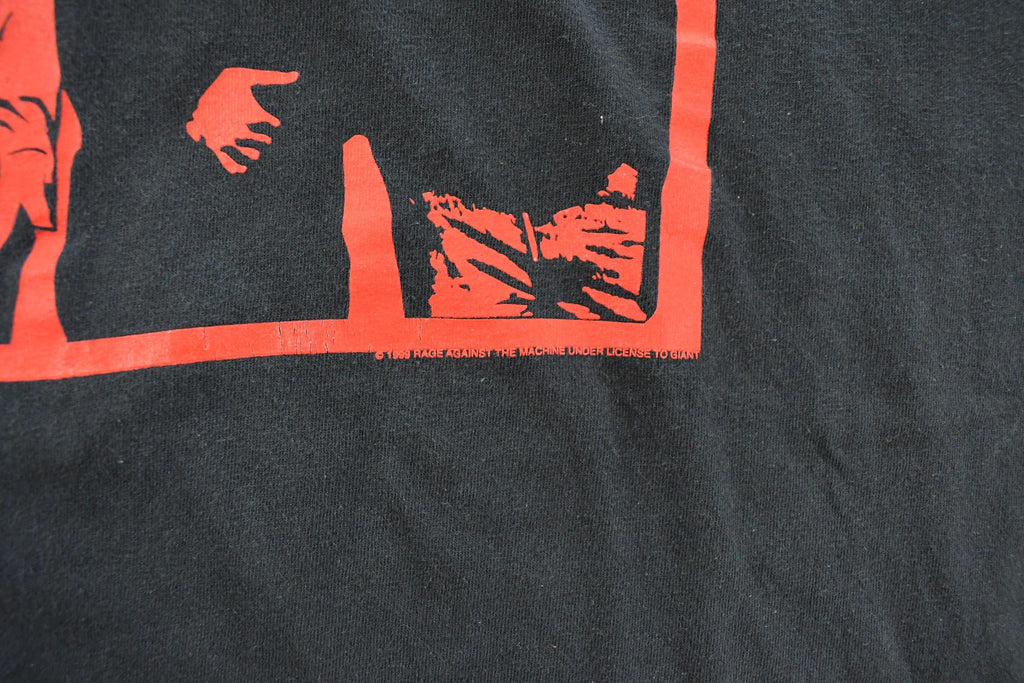 Vintage 1999 Rage Against The Machine Graphic Band T-Shirt Men's XL