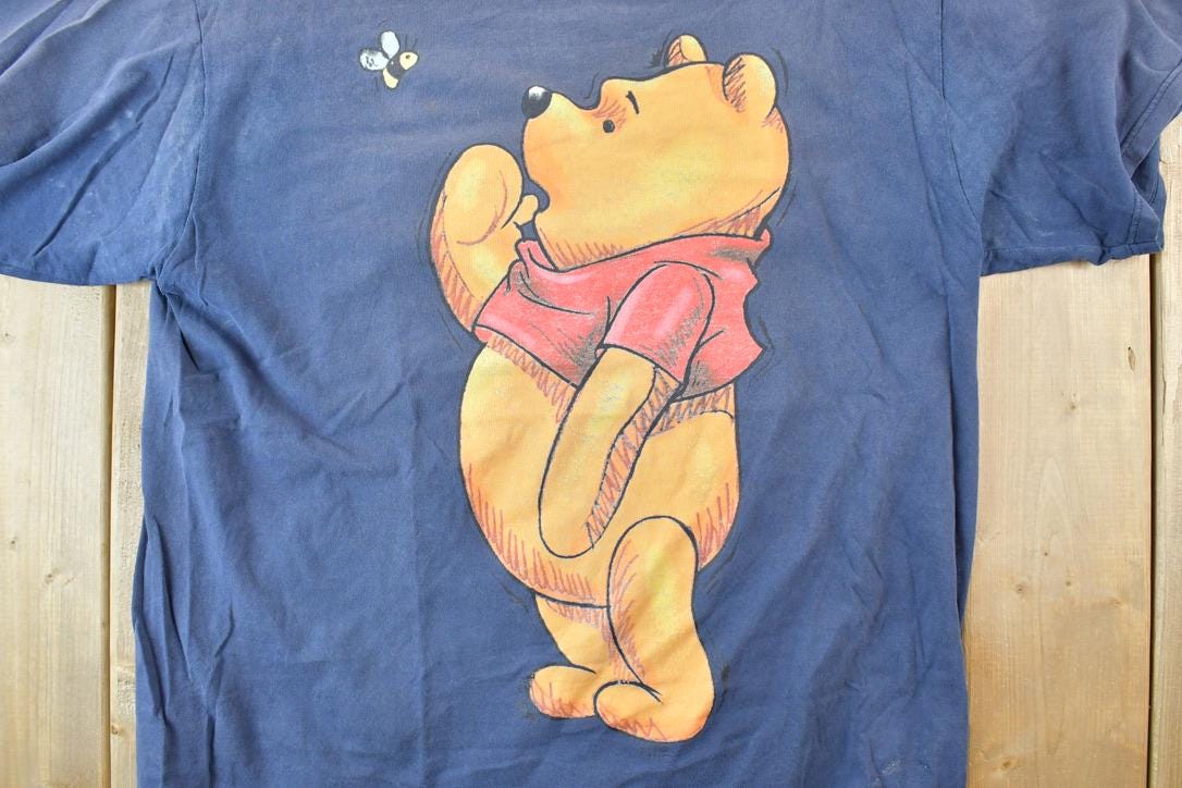 Vintage 1990s Pooh Bear Disney Cartoon Promo T-Shirt
