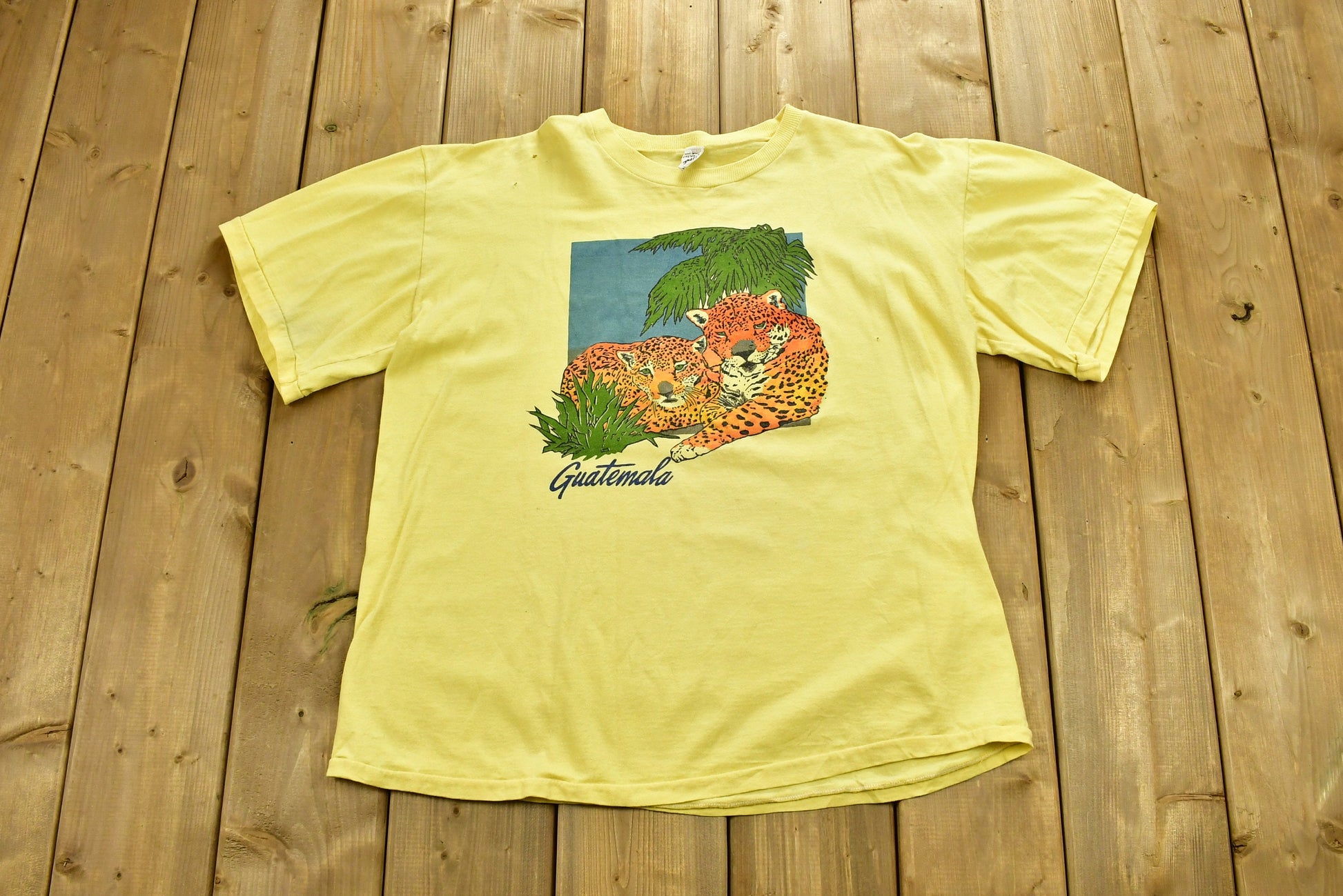 Vintage 1980s Guatemala Panther Graphic T-Shirt