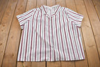 Vintage 1980s 5 Seasons Vertical Striped Button Up Shirt