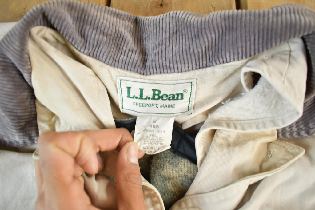 Vintage 1990s L.L. Bean Wool Lined Trench Coat Women's Medium / Wool Jacket / Vintage 90s Jacket / Outdoor / Long Trench Coat / Made in USA