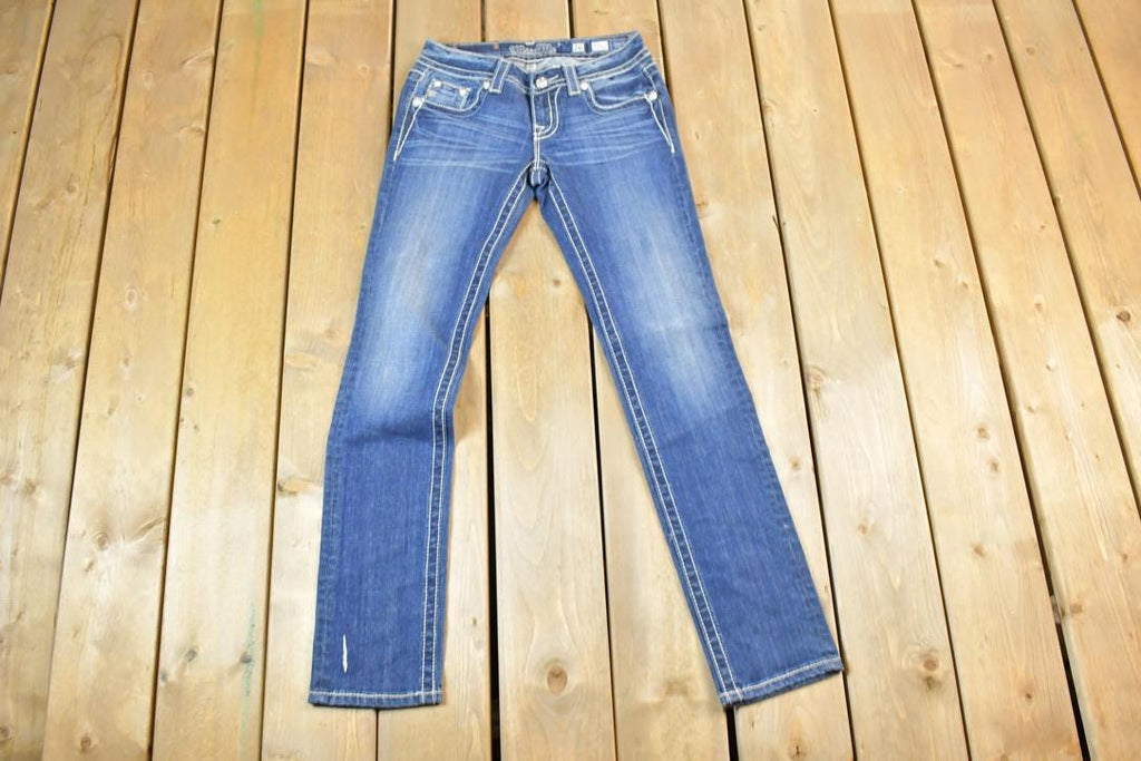 Vintage Y2K Miss Me Bedazzled Low Rise Jeans Size 26x31
