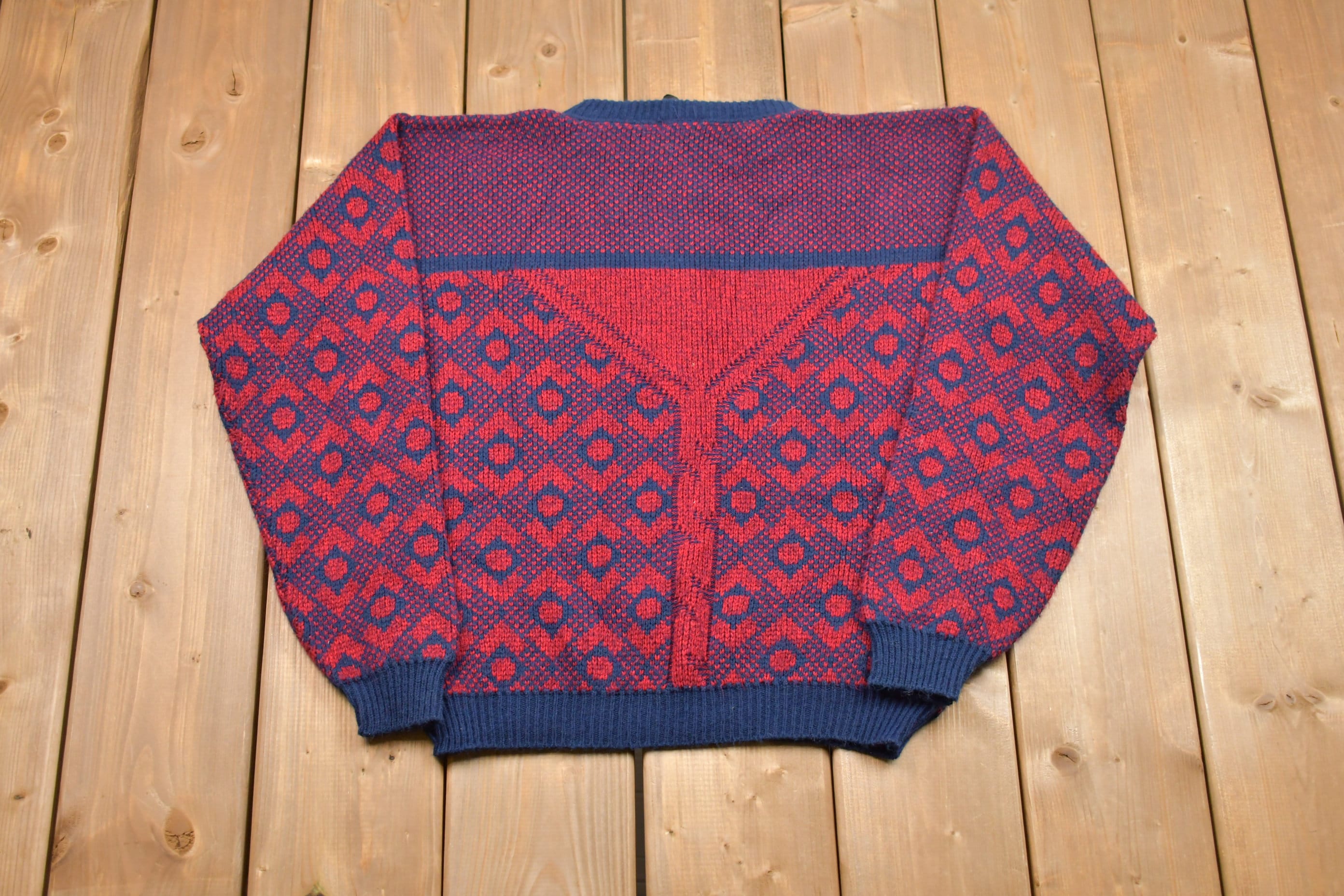 Vintage Knitted Transatlantic Flight Sweater