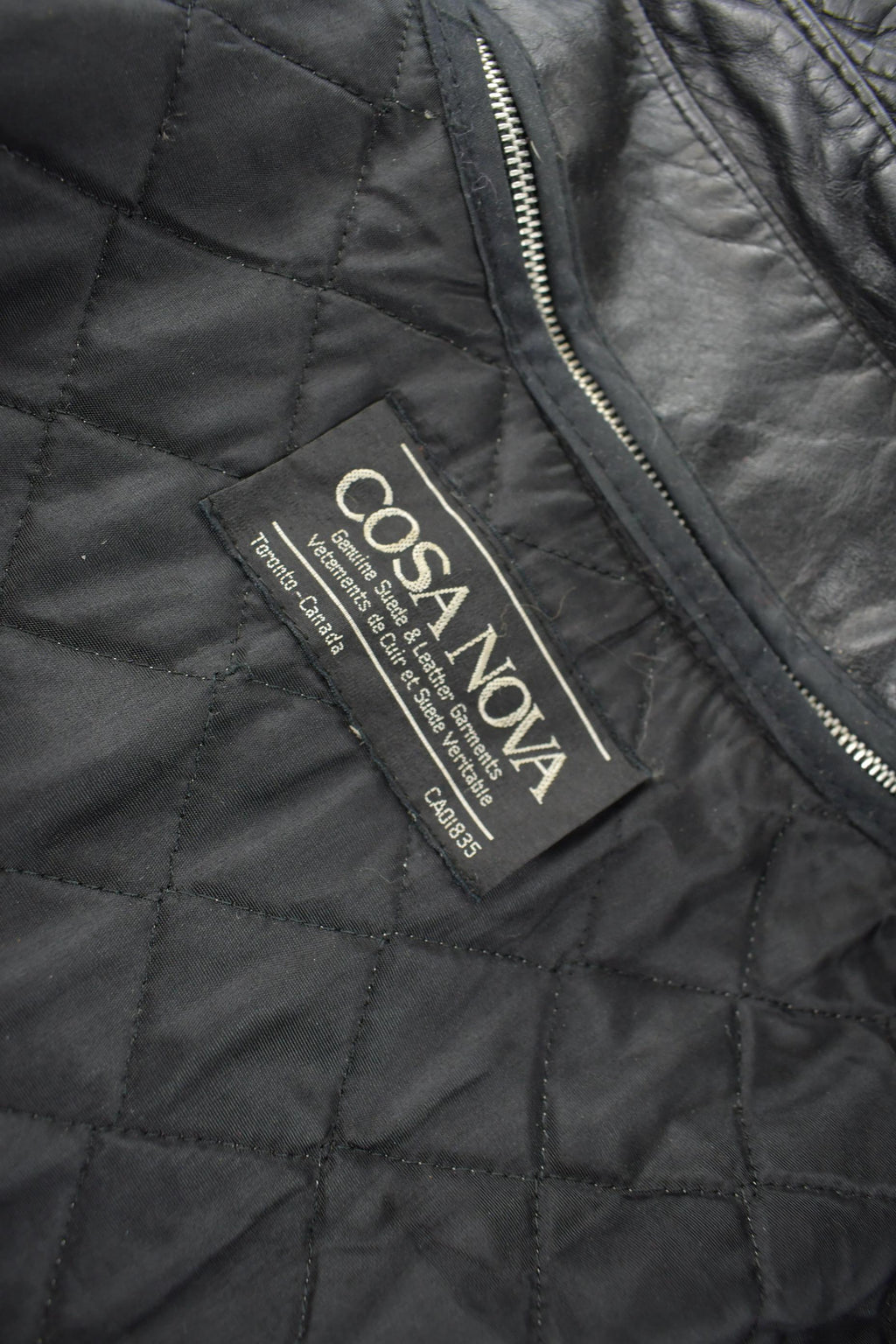Vintage 1980s Cosa Nova Women's Full Length Leather Trench Coat made In Canada