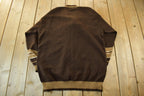 Vintage 70s 80s Fashion Guide Knit Abstract Pattern V Neck Sweater