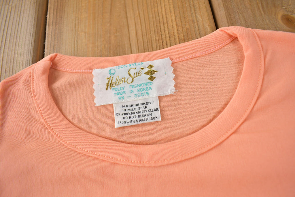 True Vintage 1960s Deadstock Helen Blank Salmon Nylon T Shirt