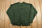 Vintage 1990s Towncraft Cable Knit Cardigan Sweater  Vintage 90s Knitted Button Up Sweater  Pattern Sweater  Size M