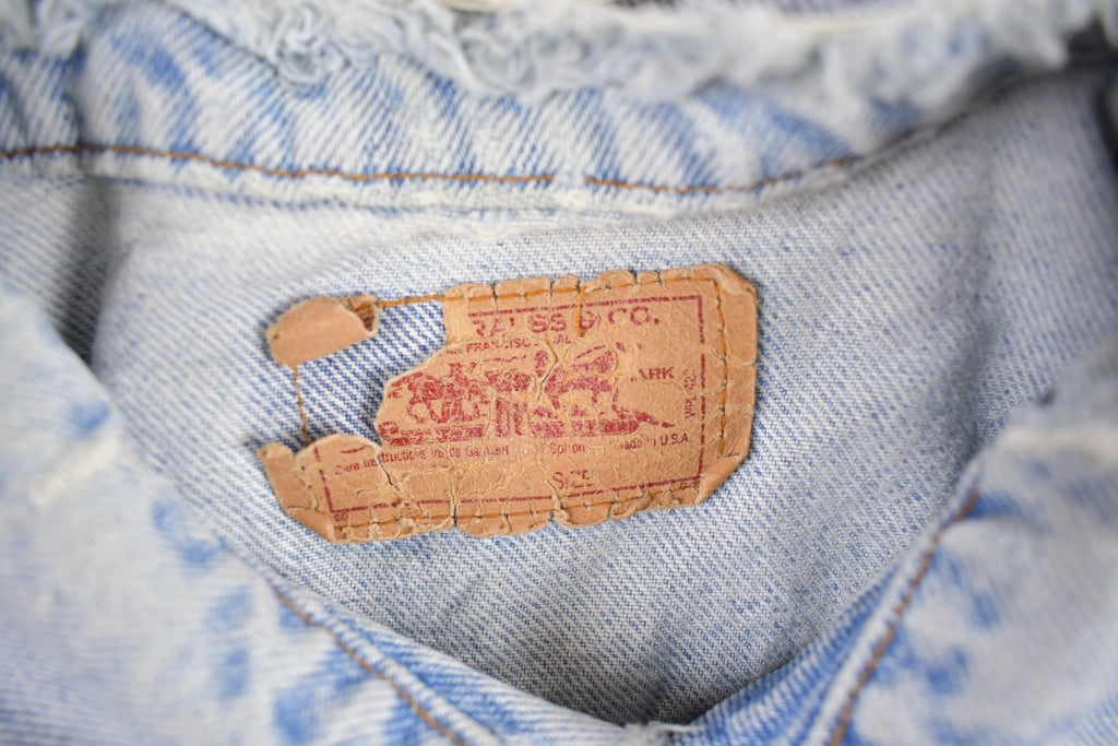 Vintage 1970s Levi's Jean Jacket  Vintage Distressed Denim  Streetwear  Made In USA  Light Wash