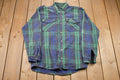 Vintage 1990s Codet Plaid Button Up Board Shirt