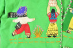 Vintage 1950's Vintage Red Felt Mexican Felt Souvenir Jacket
