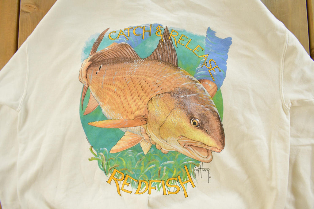 Vintage 1990s Guy Harvey Fishing Theme Crewneck Sweatshirt Men's XL