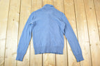 Vintage 1970s Pullidoine Knit Abstract Pattern Button Up Crewneck Sweater Womens S