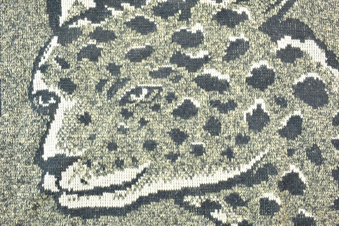Vintage 1990s Seafarer Leopard Print Knit Crewneck Sweater