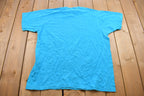 Vintage 1990s Blank Fruit of the Loom Blue T Shirt