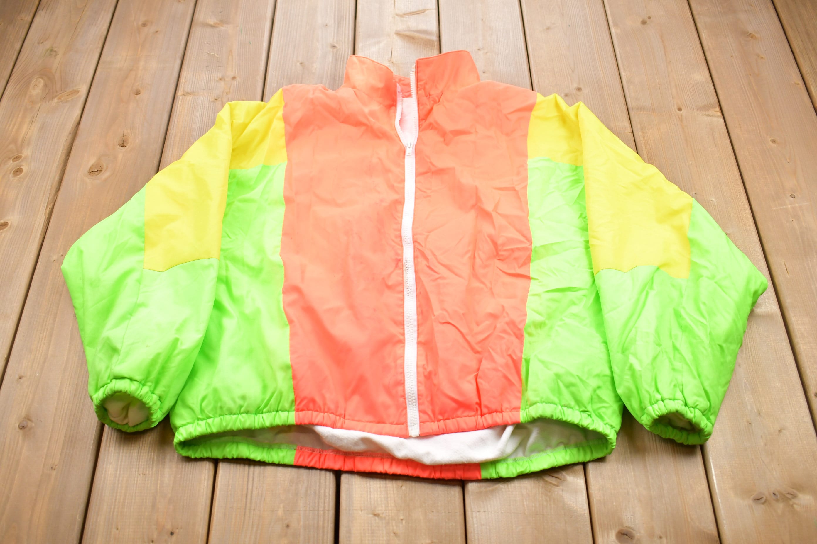 Vintage 1990s Color Block Windbreaker Jacket