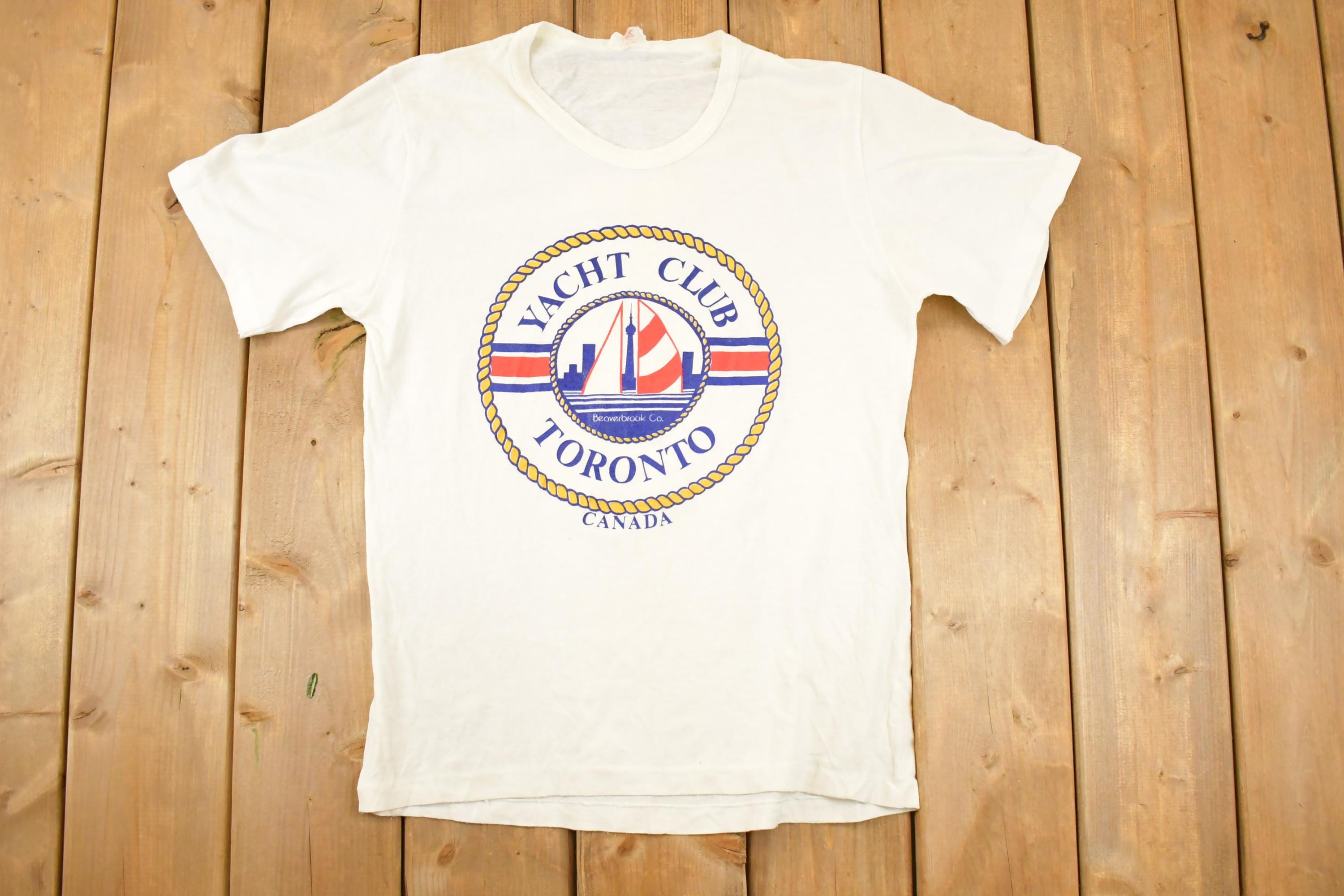 Vintage 1980s Toronto Yacht Club Souvenir Boating T-Shirt Men's M