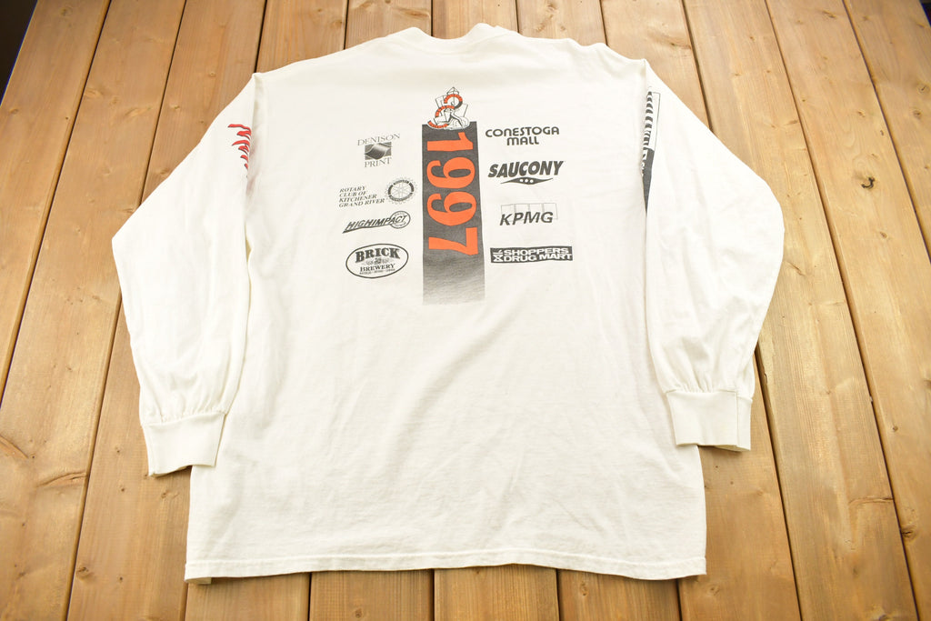 Vintage 1997 Oktober Fest 10k Run Graphic Long-Sleeved T-Shirt
