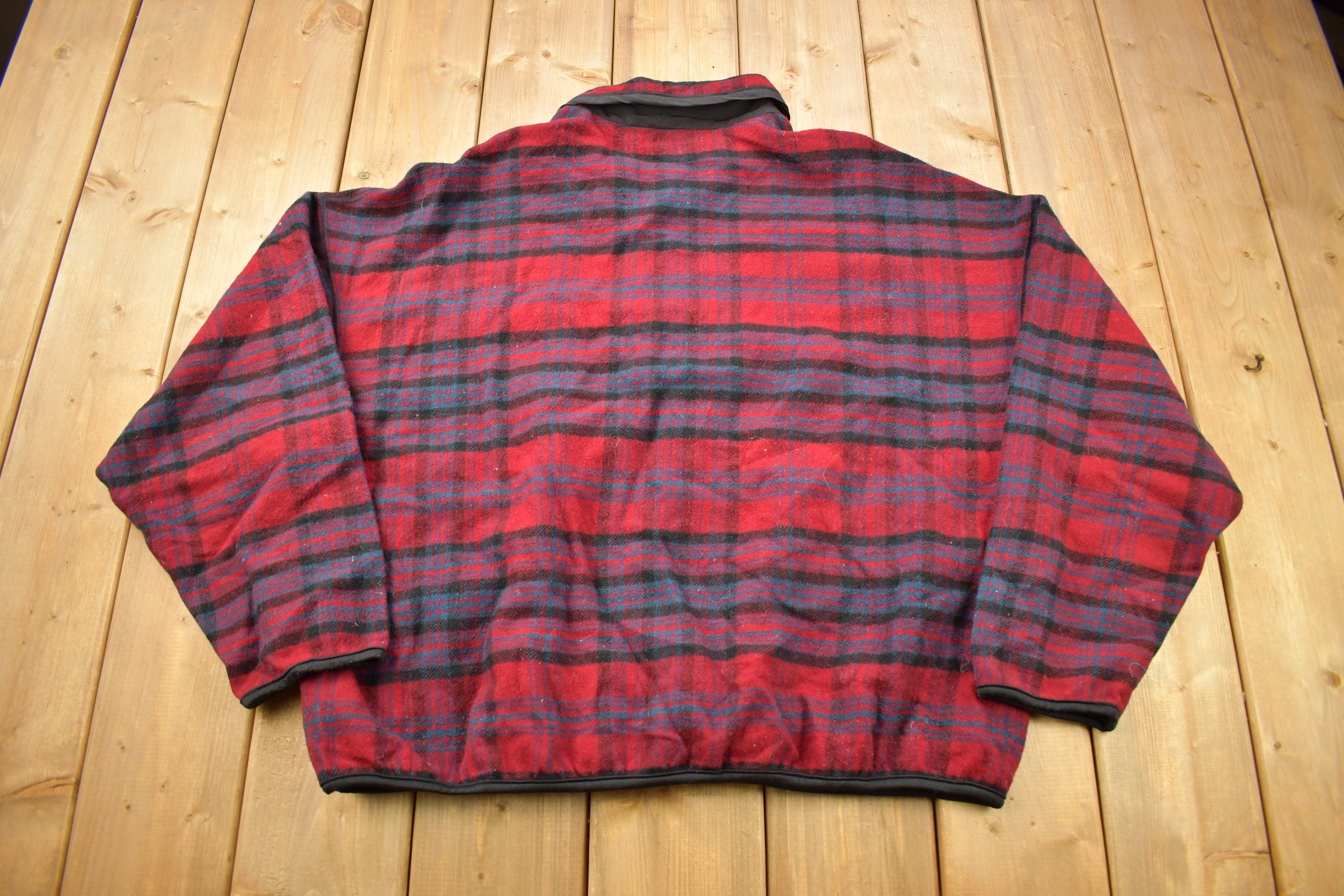 Vintage 1990s Pendleton Plaid T Snap Sweatshirt