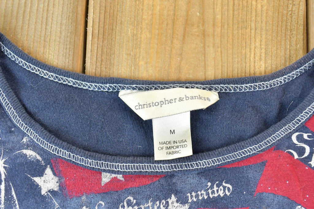 Vintage 1990s Christopher And Banks New York AOP Single Stitch T-Shirt