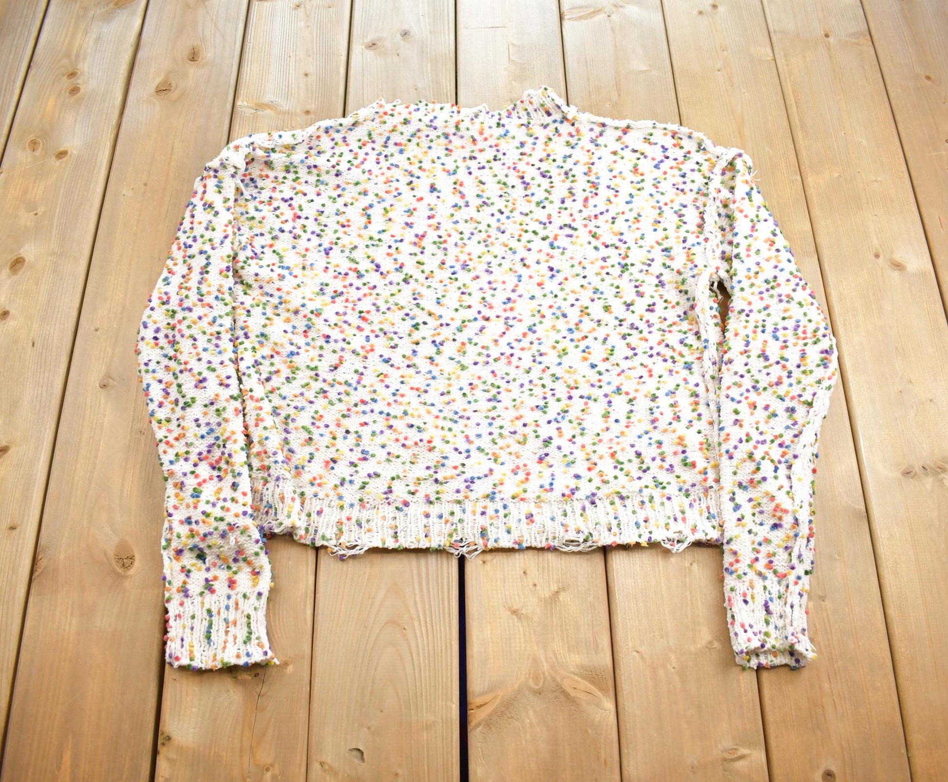 Vintage 1990s Cake Batter Knit Crewneck Sweater