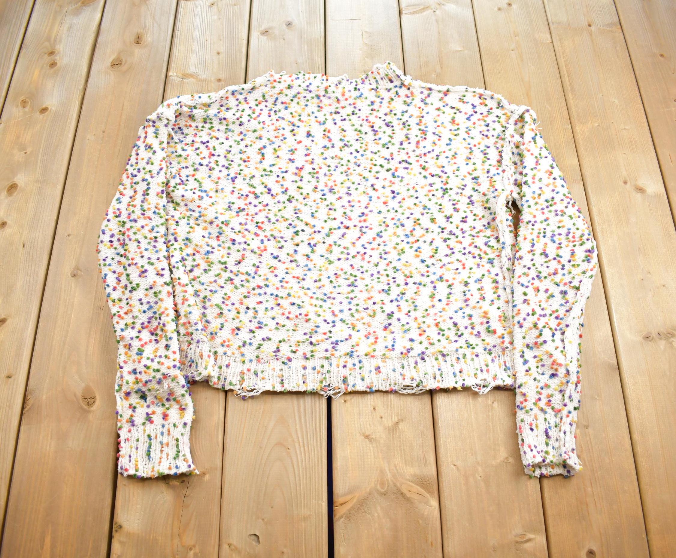 Vintage 1990s Cake Batter Knit Crewneck Sweater