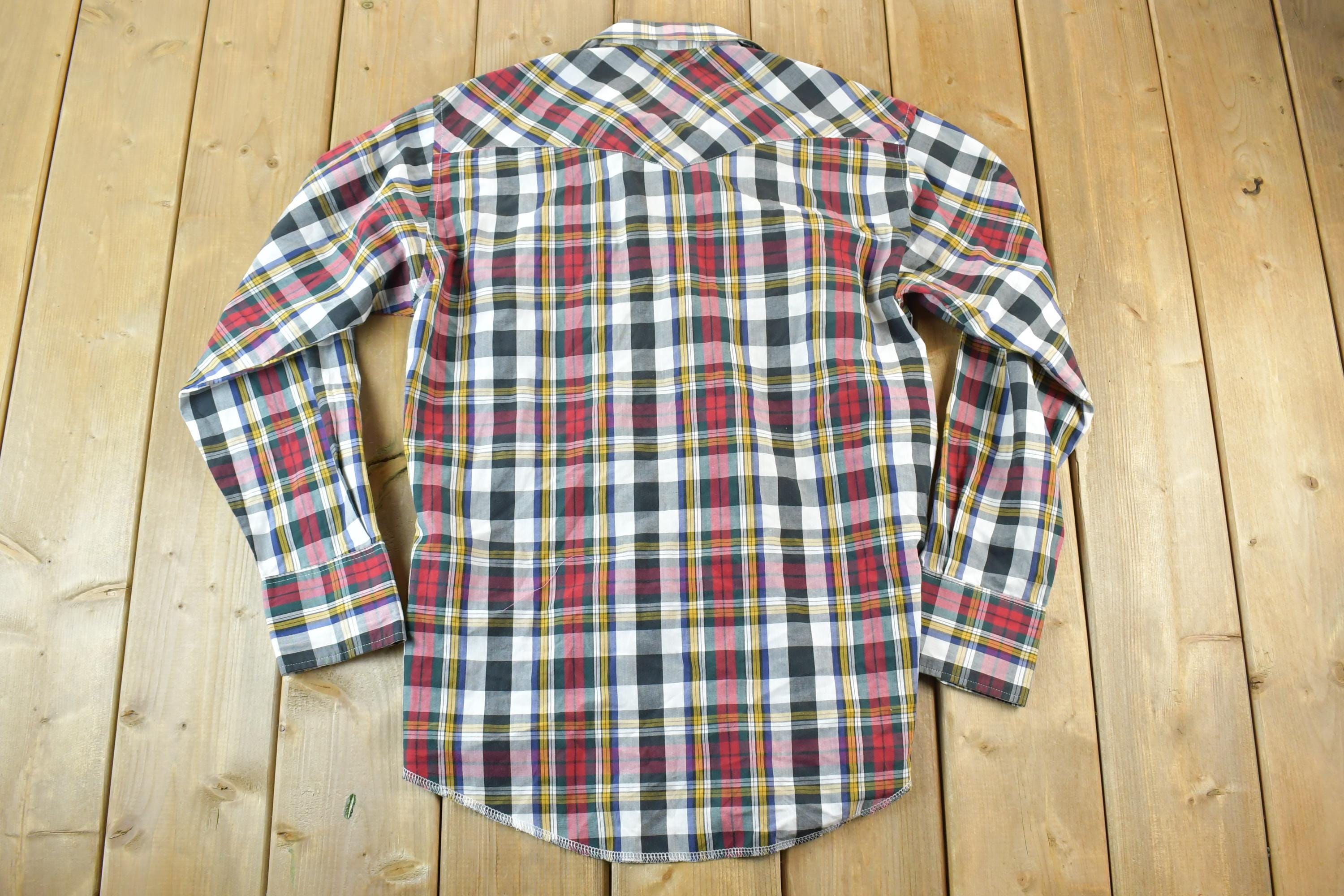 Vintage 1980s Wrangler Cowboy Cut Button Up Shirt