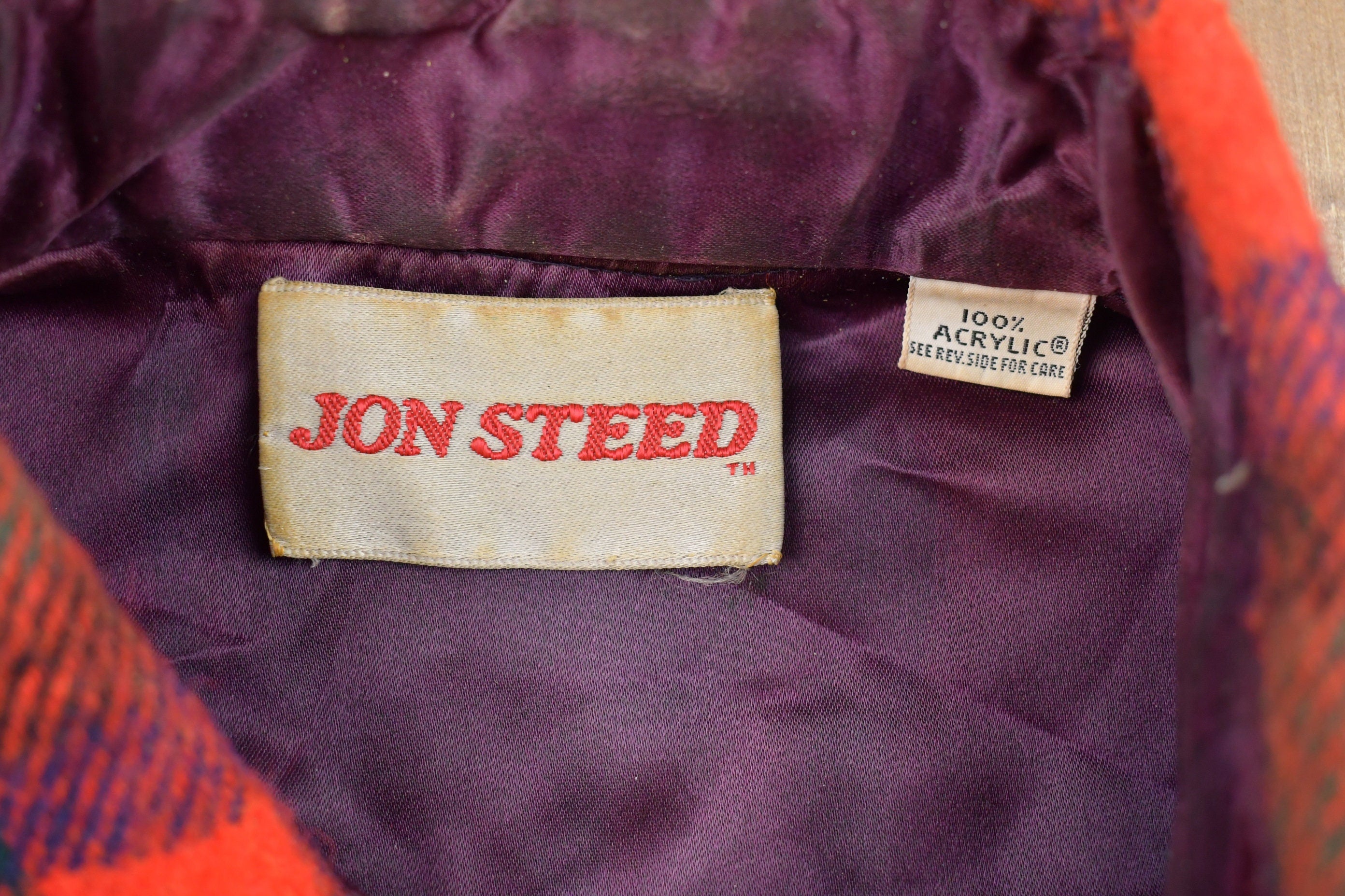 Vintage 1990s John Steed Lined Plaid Button Up Shirt