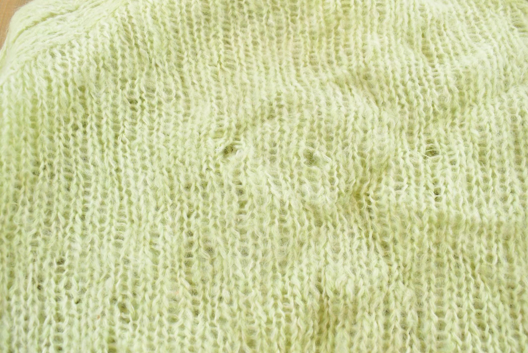 Vintage 1960s Hand Knit in Italy Button Up Cardigan Sweater Womens L