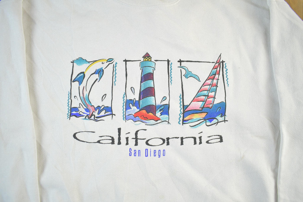 Vintage 1990s California Crewneck Sweatshirt Men's Large