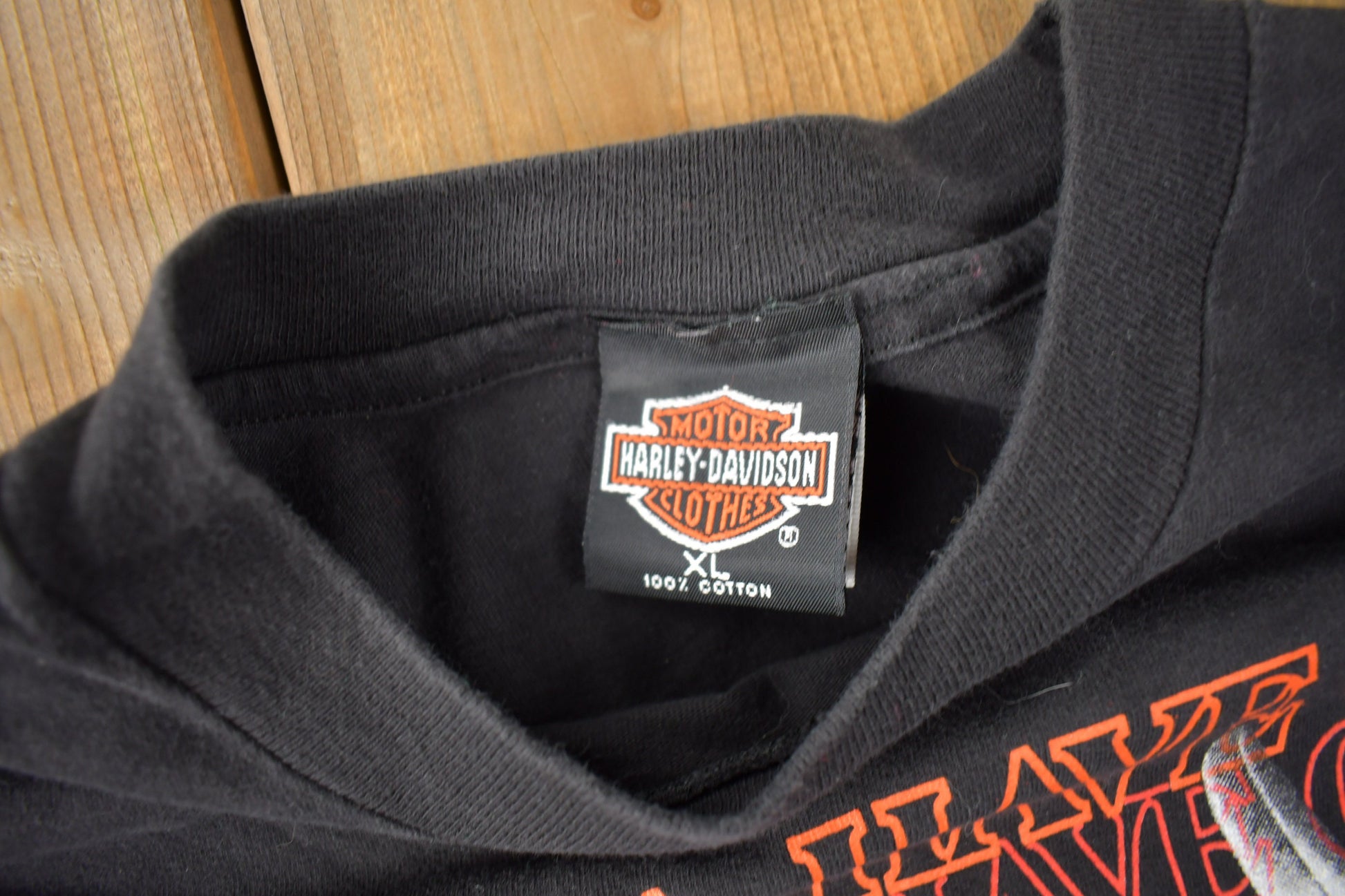 Vintage 1994 Harley Davidson Motorcycles Syracuse New York Single Stitch Graphic T-Shirt Made In USA