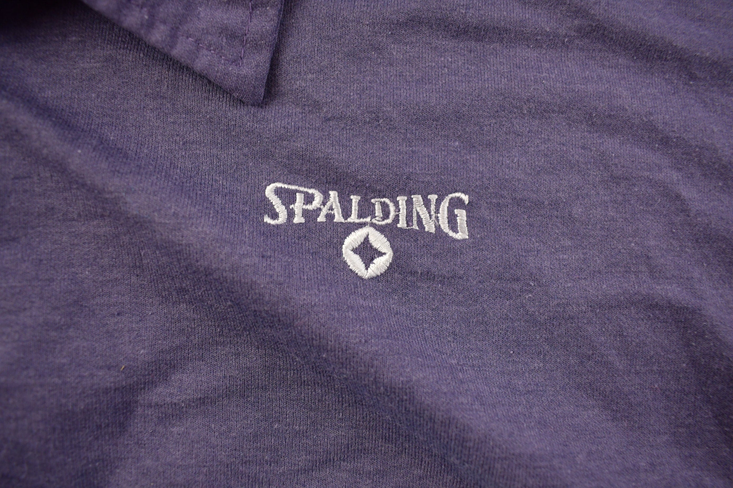 Vintage 1990s Spalding Logo Collard T-Shirt