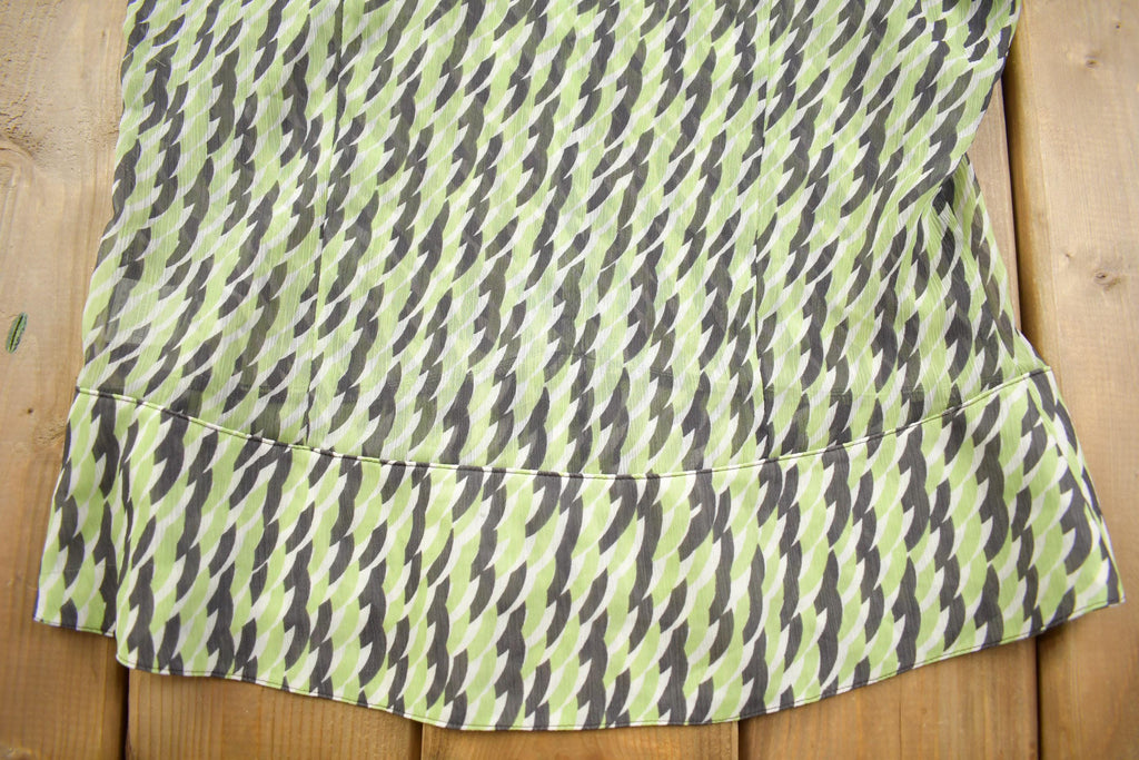 Vintage Y2k Worthington Patterned Short Sleeve Blouse
