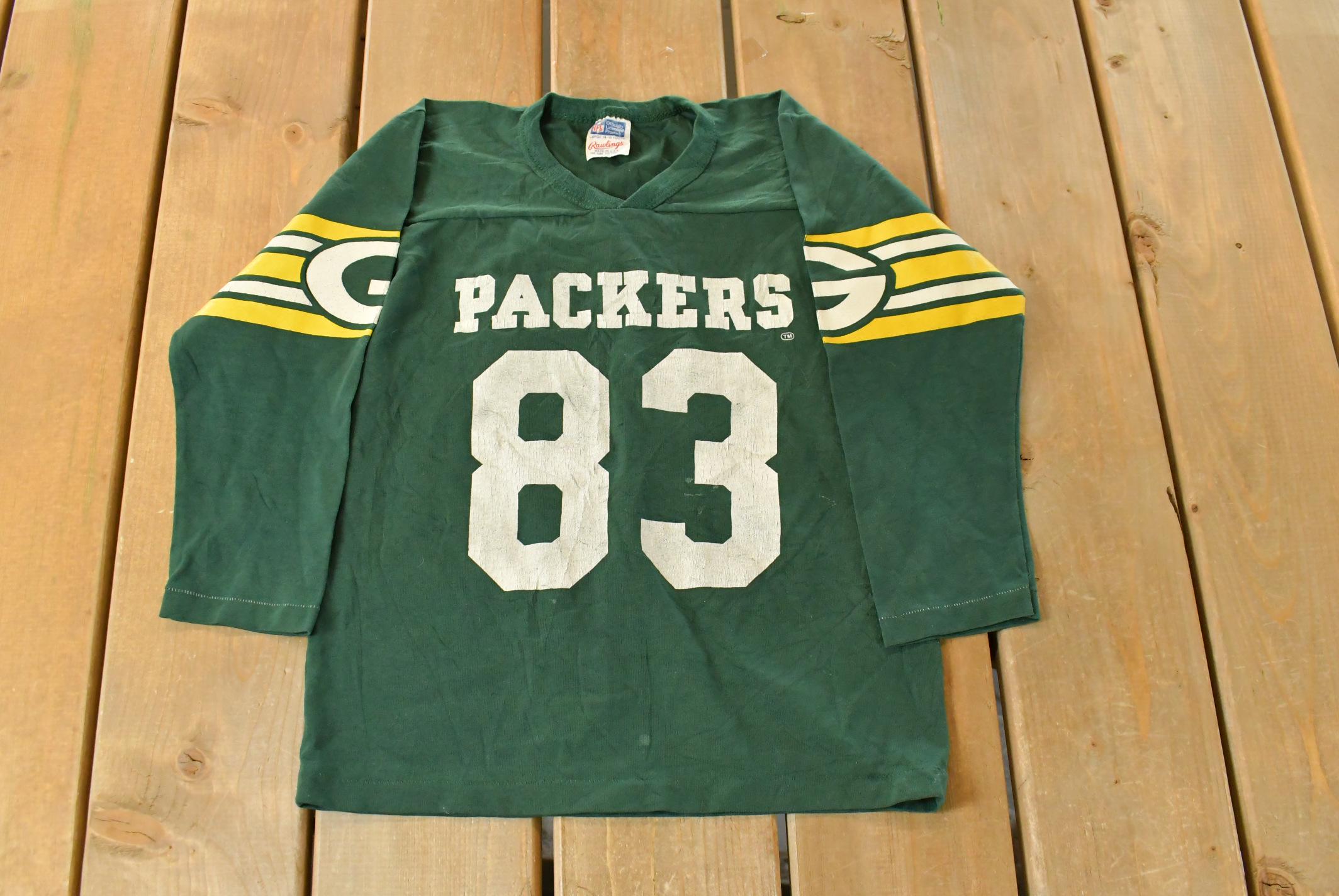 Vintage 1980s Green Bay Packers Rawlings NFL Jersey T-Shirt Youth Large