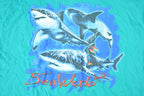 Vintage 1990s Seaworld Sharks Souvenir Single Stitch Graphic Print T-Shirt Made In USA