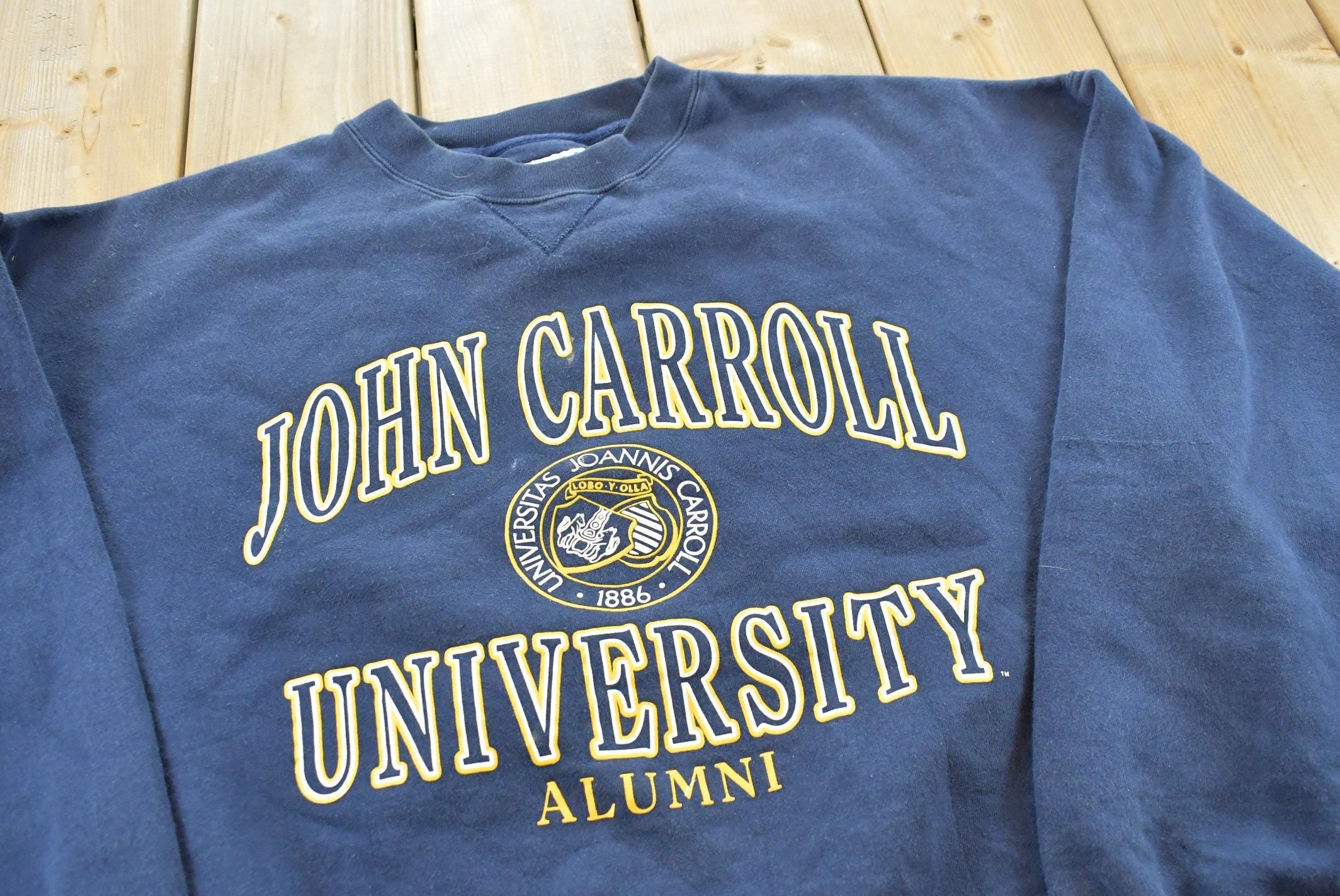 Vintage 1990s John Carroll University Alumni Crewneck Sweatshirt Mens Size XL / 90s Collegiate Sweater / Streetwear / NCAA School