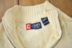 Vintage Y2K Chaps Embroidered Logo Quarter Zip Knit Sweater Size XL