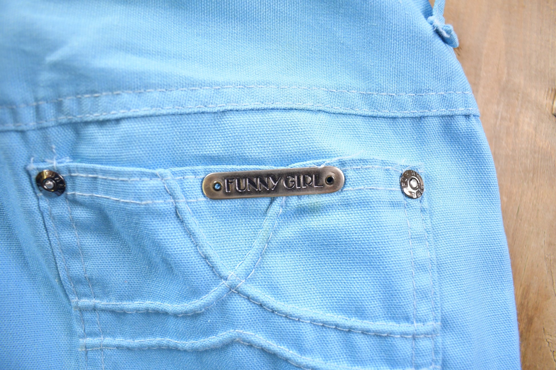 Vintage 1980s Funny Girl Light Wash Denim Jeans Size 26 x 33