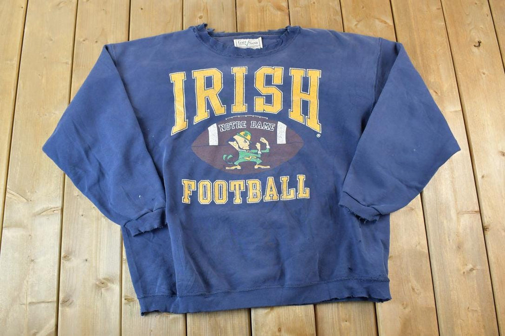 Vintage 1990s Notre Dame University Irish Football Galt Sand Collegiate Crewneck