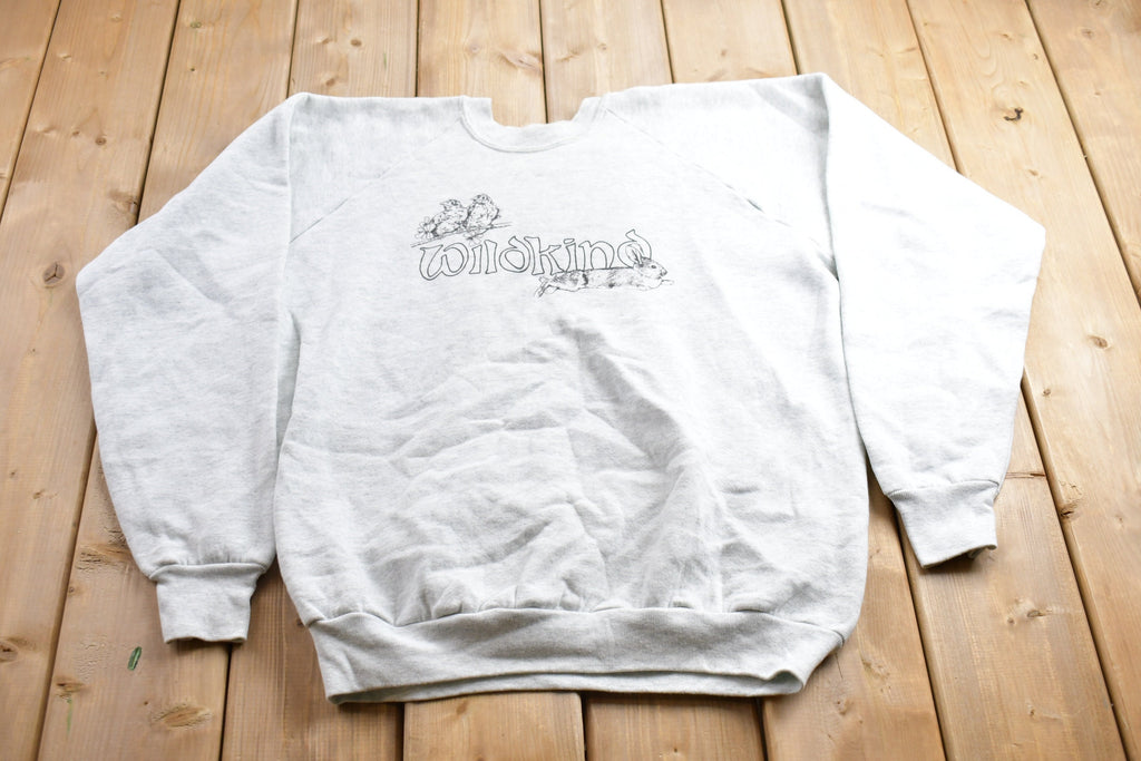Vintage 1990s Wildkind Nature Graphic Crewneck Sweater