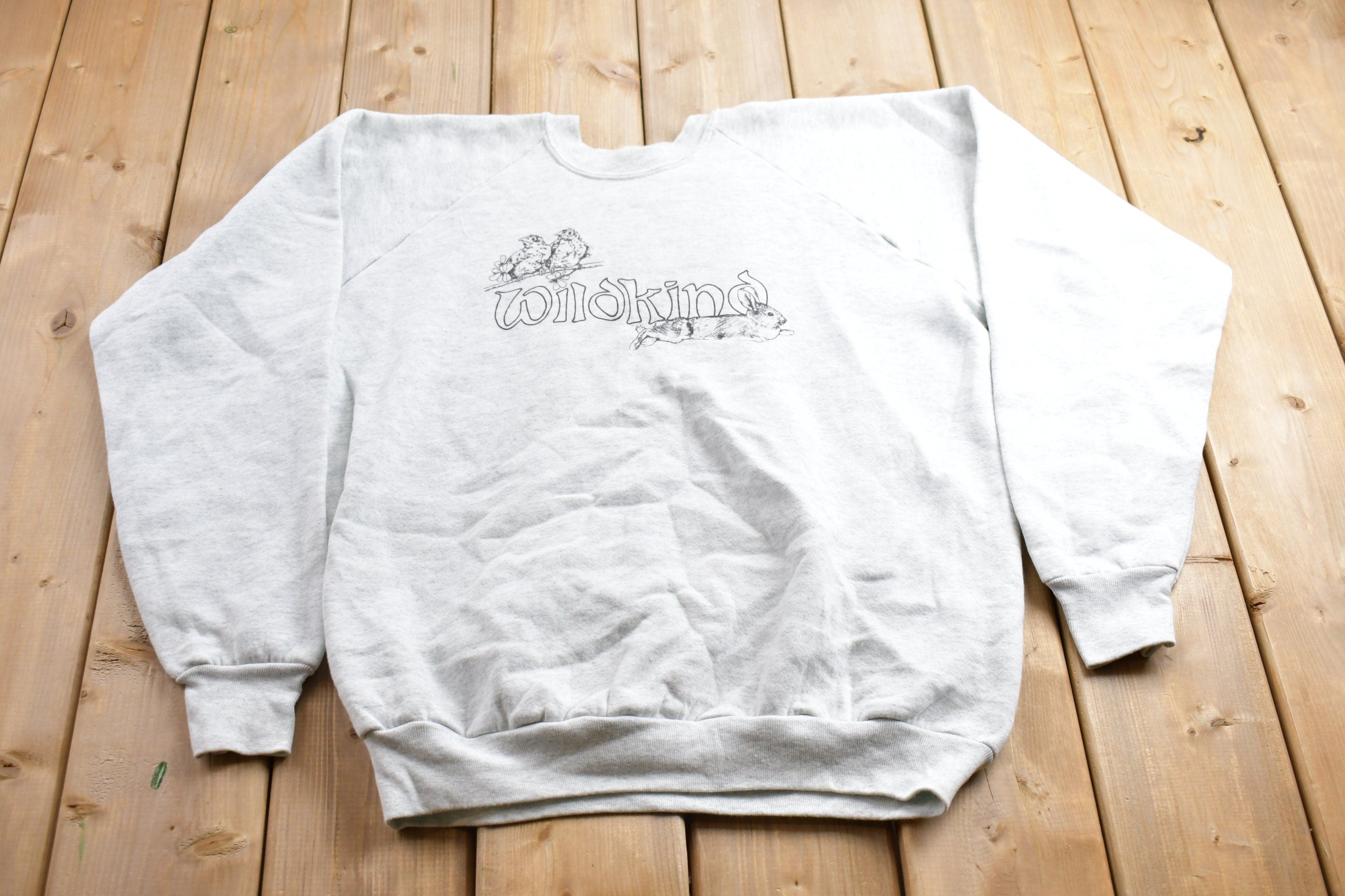 Vintage 1990s Wildkind Nature Graphic Crewneck Sweater