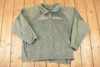 Vintage 1990s Olive Military Fleece Outdoorsman Sweater Men's XL
