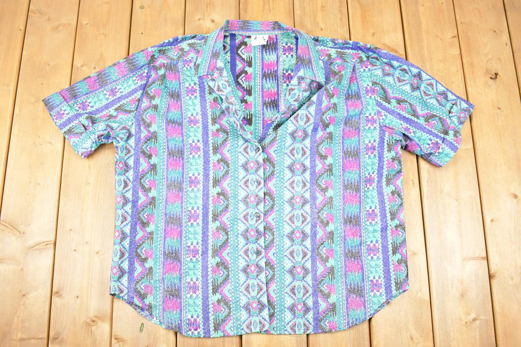 Vintage 1990s Tapestry Abstract Button Up Shirt Men's XL