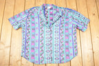 Vintage 1990s Tapestry Abstract Button Up Shirt Men's XL