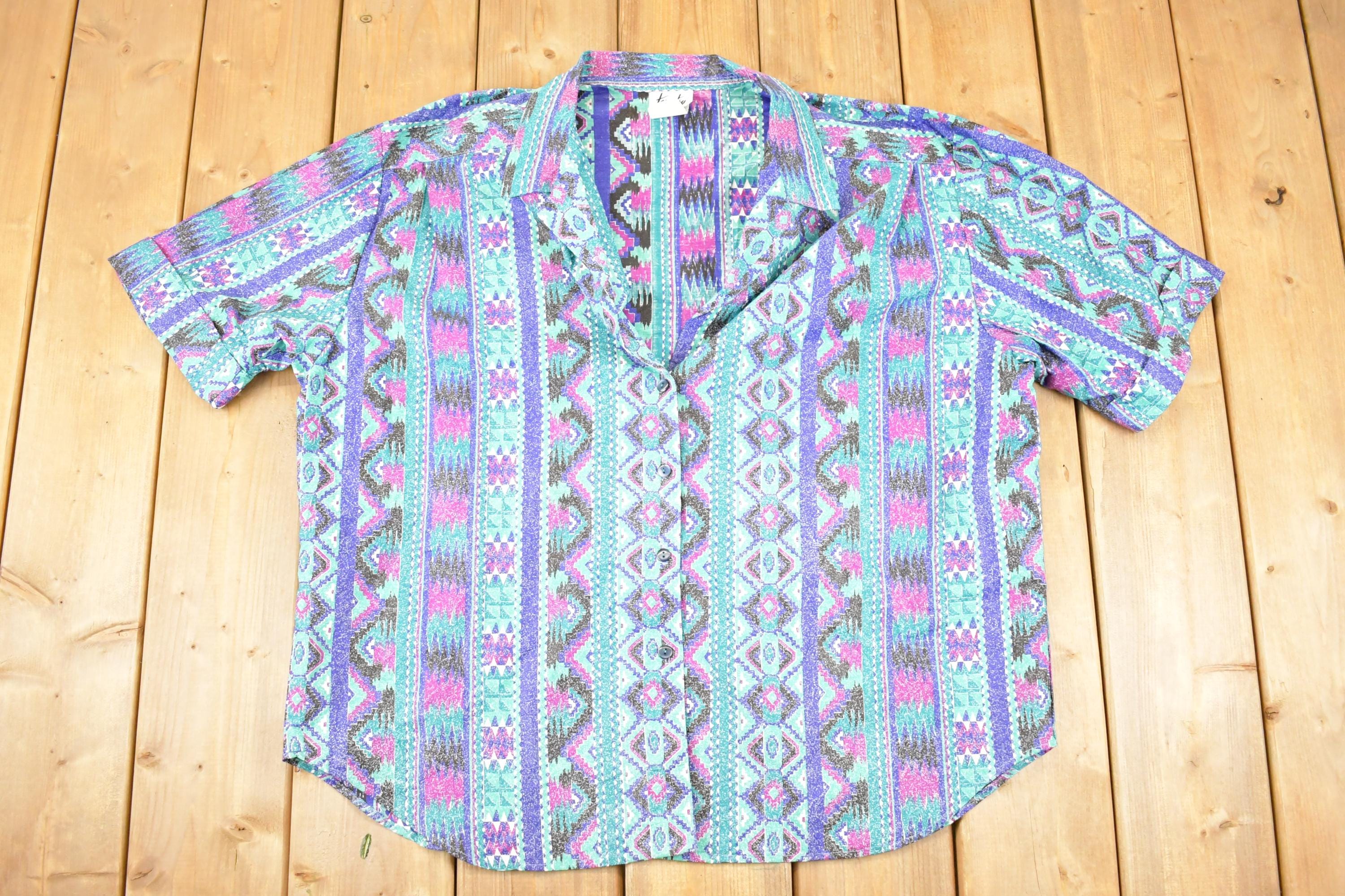 Vintage 1990s Tapestry Abstract Button Up Shirt Men's XL