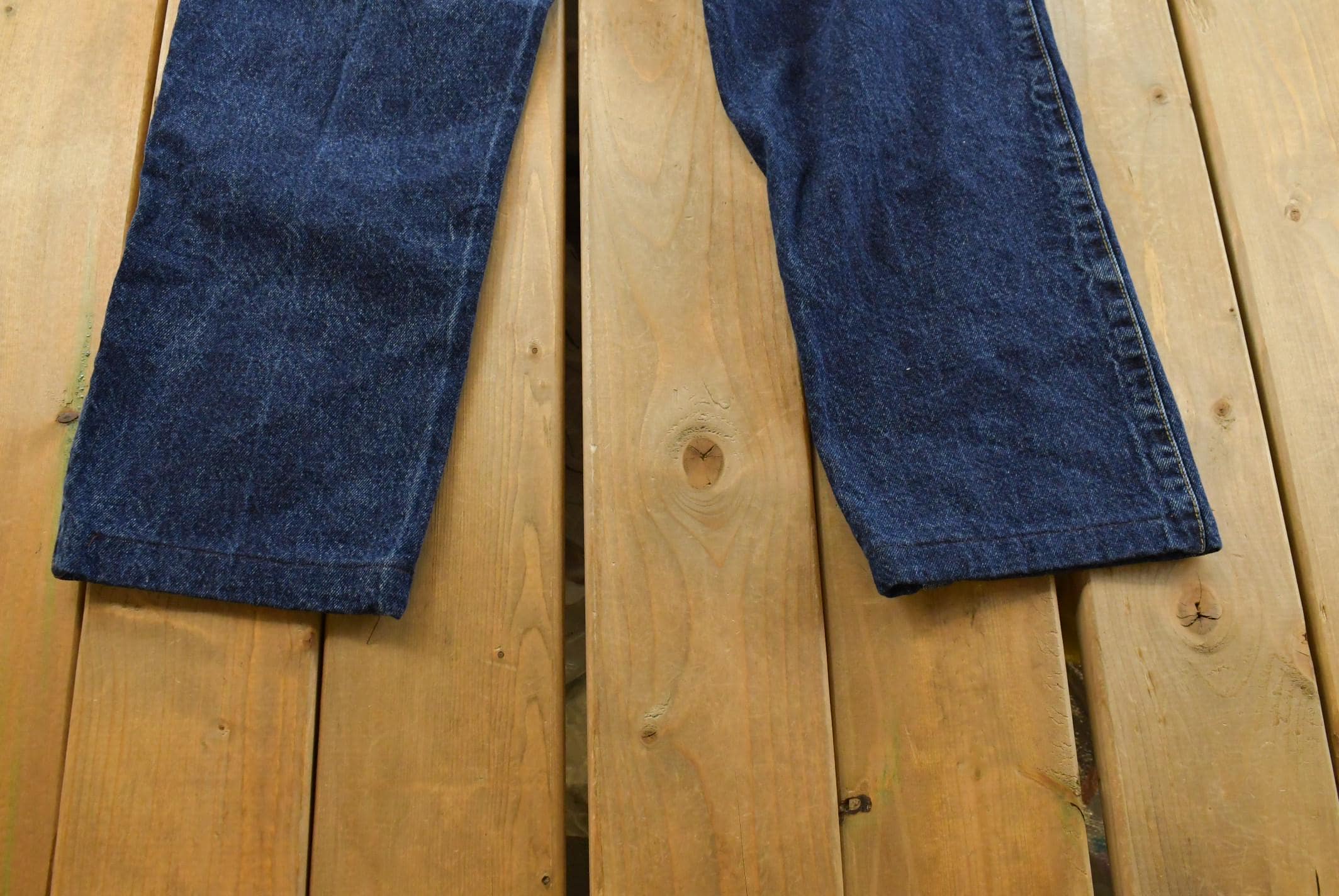 Vintage 1990s Levi's Two Horse Leather Tab Denim Dark Blue Jeans Men's 34 x 28 / 90s Levi's / Streetwear / Made in USA
