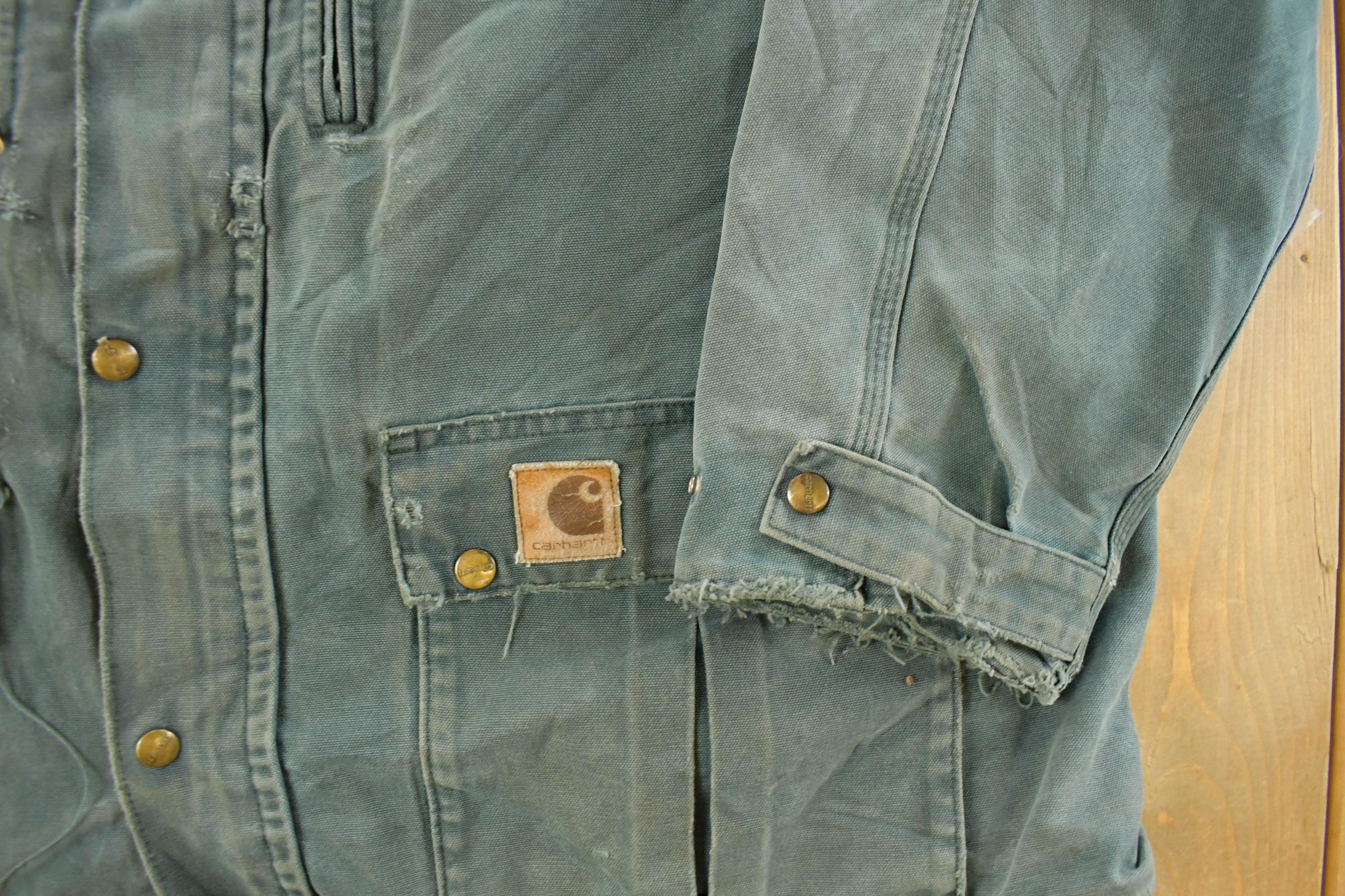 Vintage 1990s Distressed Carhartt Blanket Lined Field Coat Men's XL